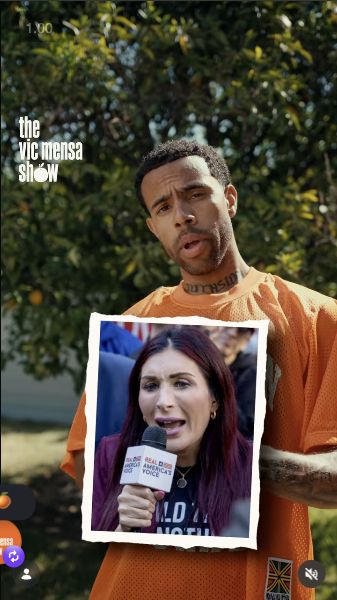 Vic Mensa: An inset image gives the comment context